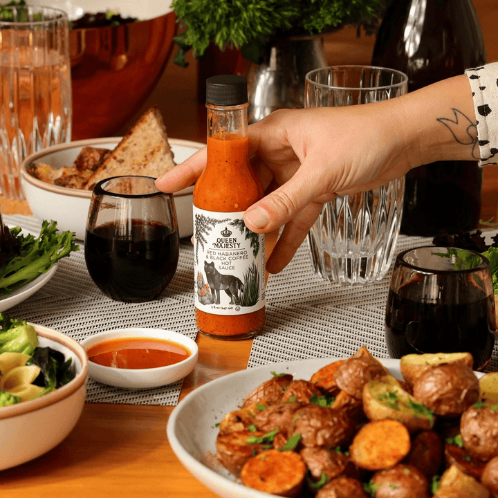 Red Habanero & Black Coffee Hot Sauce 147ml Queen Majesty