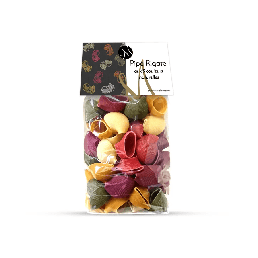 Baron & Chassaing Pasta Pipe Rigate 5 Natural Colors 375g - €8.40, Shop now at Red Hot Foods