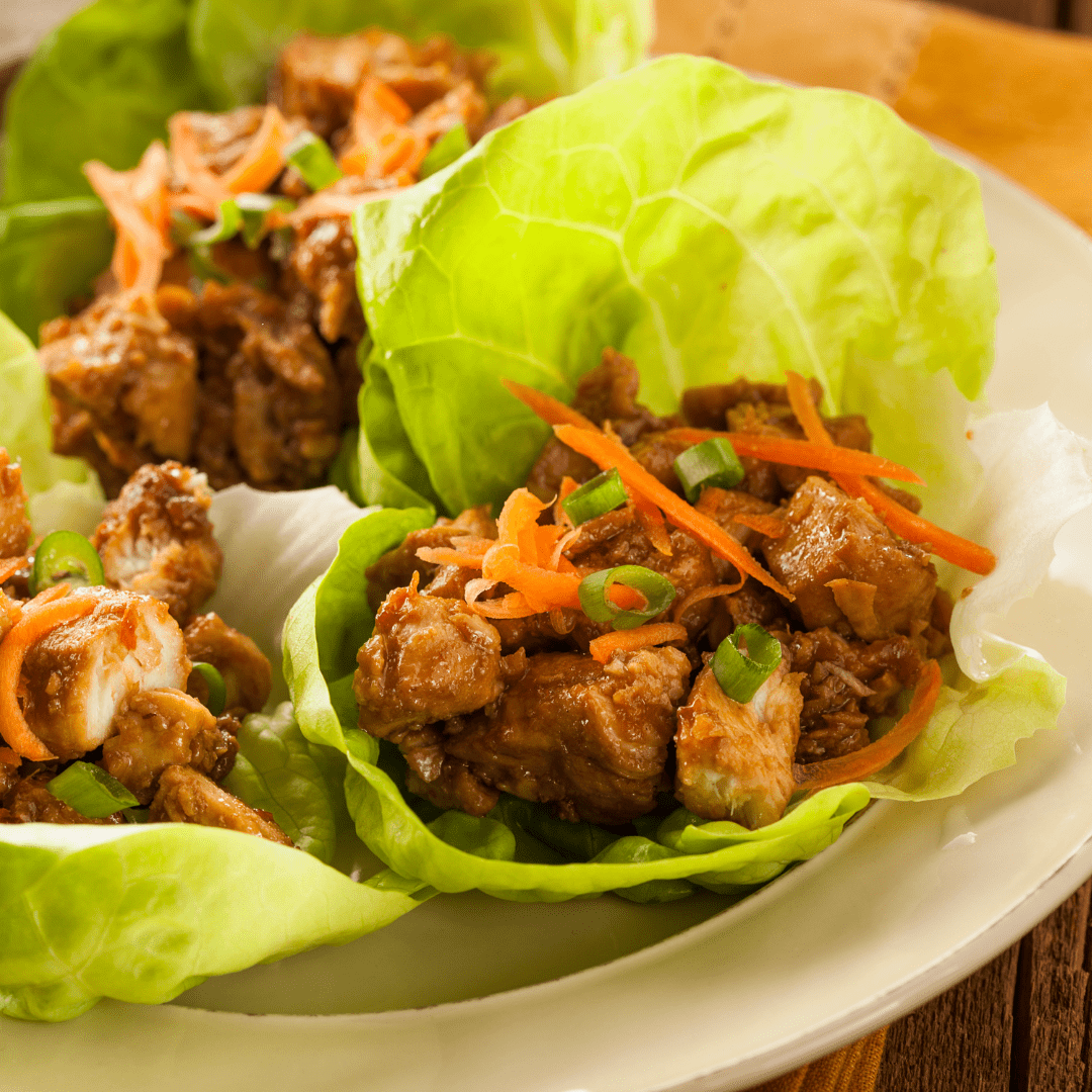 Thai BBQ Chicken Lettuce Wraps
