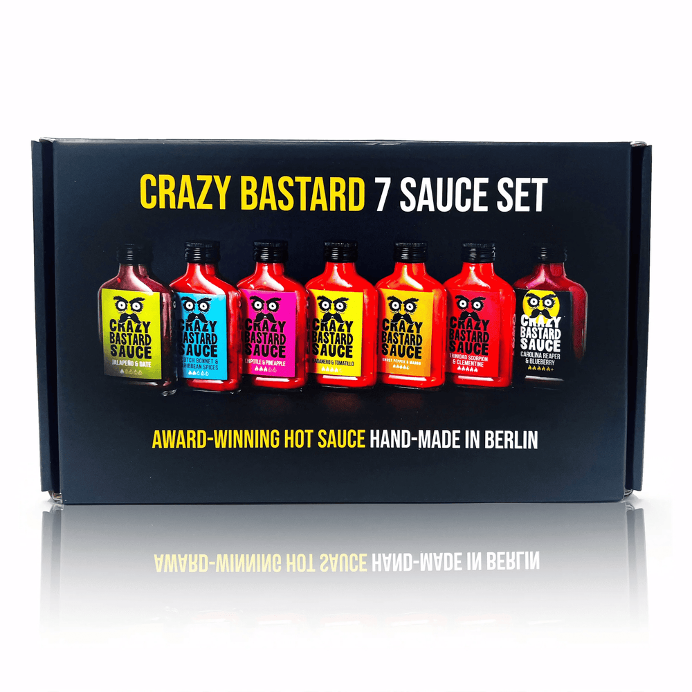 Crazy Bastard Classics Box - 7 Hot Sauce Set Crazy Bastard