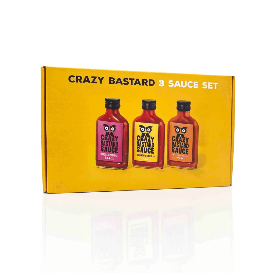 3-Set Bestsellers Hot Sauce Gift Pack Crazy Bastard