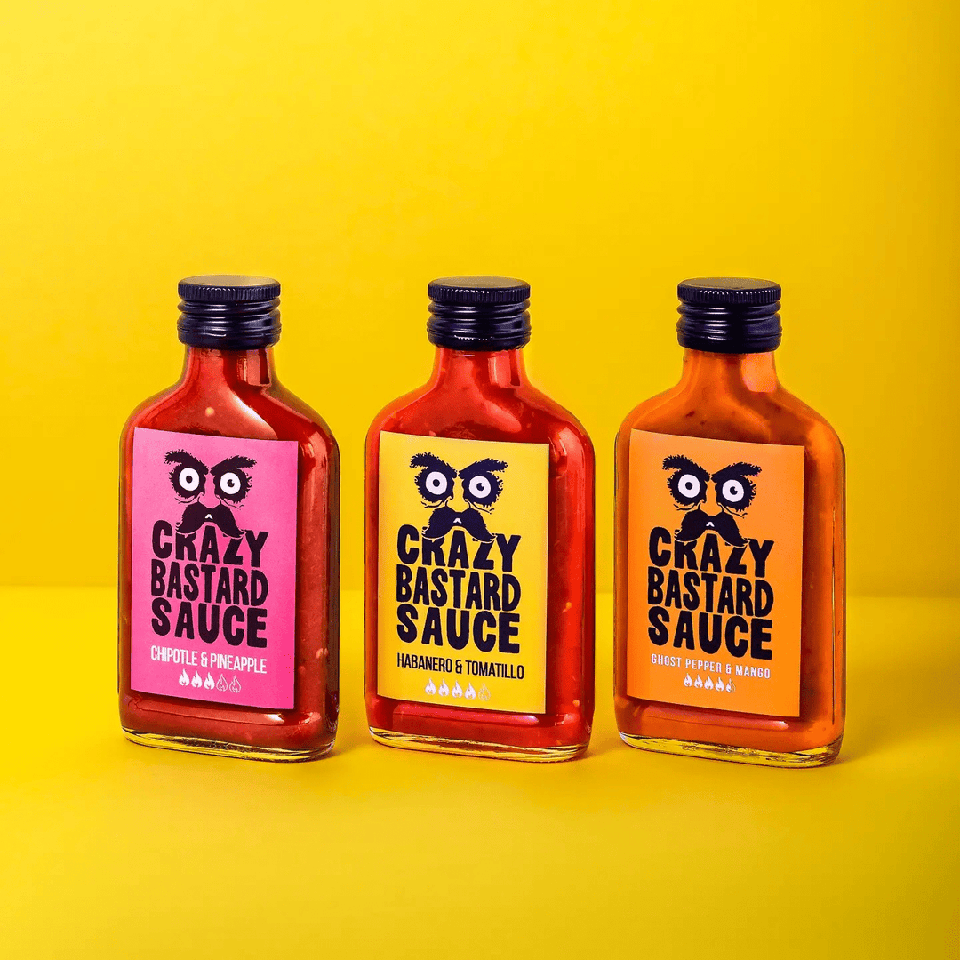 3-Set Bestsellers Hot Sauce Gift Pack Crazy Bastard