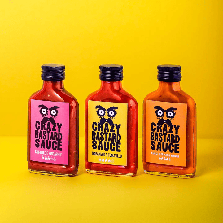 3-Set Bestsellers Hot Sauce Gift Pack Crazy Bastard