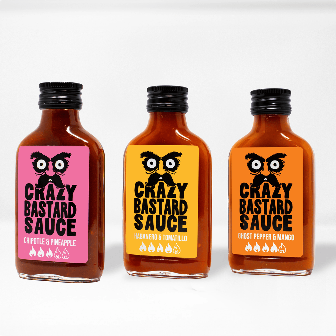 3-Set Bestsellers Hot Sauce Gift Pack Crazy Bastard