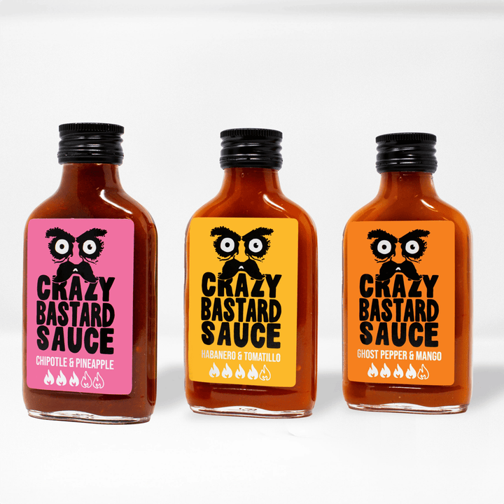 3-Set Bestsellers Hot Sauce Gift Pack Crazy Bastard