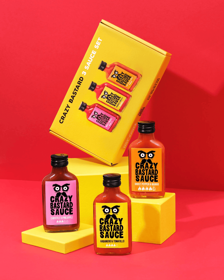 3-Set Bestsellers Hot Sauce Gift Pack Crazy Bastard
