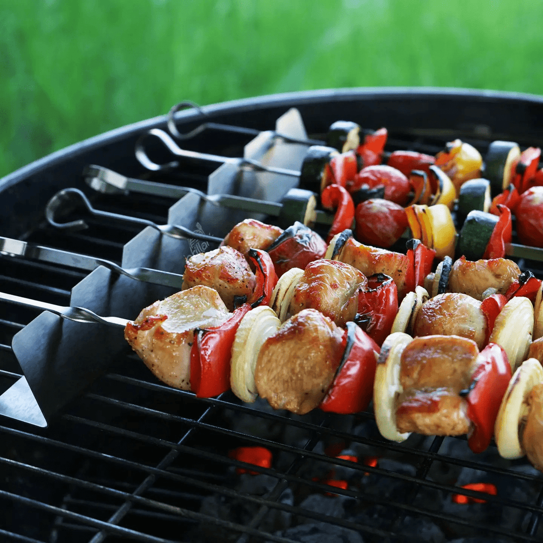 Premium Stainless Steel Kebab Skewers with Frame