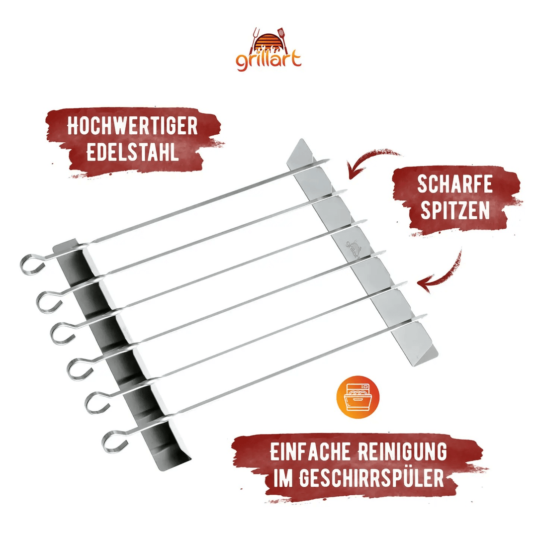 Premium Stainless Steel Kebab Skewers with Frame