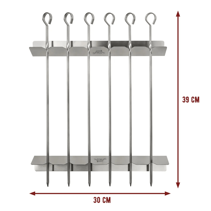 Premium Stainless Steel Kebab Skewers with Frame