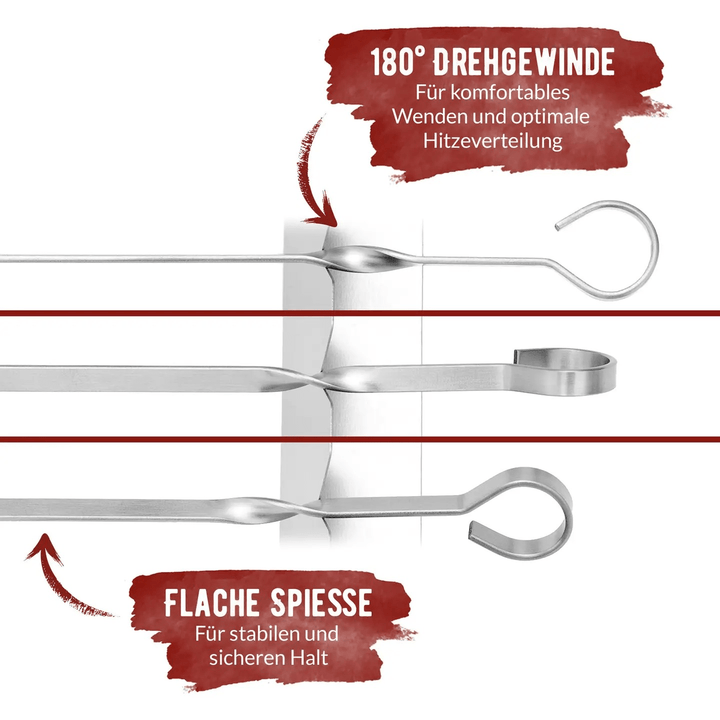 Premium Stainless Steel Kebab Skewers with Frame