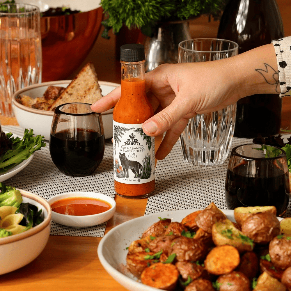 Red Habanero & Black Coffee Hot Sauce 147ml Queen Majesty